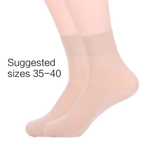 Women's Thick Massage Socks Velvet Crew Socks Breathable Ankle Socks Fall Winter Warm Booties Socks Casual Dress Socks