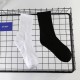 Unisex Sports Socks Mid-Crew Black White Grey Combed Cotton Soft Winter Socks