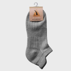 Thick Terry Crew Socks for Men & Women - Non-Slip Cotton Sports Ankle Socks with Cushioned Sole