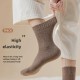 Men's Wool Socks Winter Thermal Fleece-Lined Mid-Calf House Socks for Warmth and Comfort