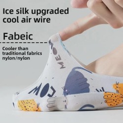Men's No-Show Socks Summer Invisible Ankle Socks Breathable Non-Slip Thin & Cool