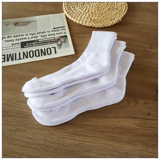 Men's Winter Thermal Crew Socks with Terry Loop Cushioning for Sports and Casual Wear