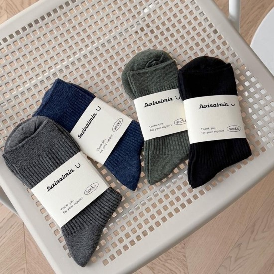 Men's Cotton Crew Socks - Classic Athletic Casual & Dress Socks for Everyday Wear