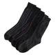Men's Formal Silk Cotton Socks | Wide Stripe Business Dress Socks for Suits