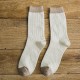 Men's Cotton Mid-Calf Socks | Plaid Pattern & Color Block Design | Breathable Casual Dress Socks