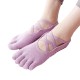 Non-Slip Pilates Socks with Toe Separators | Breathable Cotton Grip Socks for Yoga & Fitness