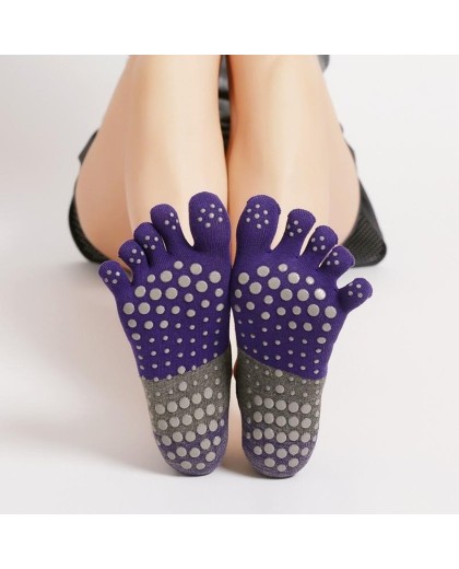 Non-Slip Yoga Socks for Women with Toe Separators & Grip Dots